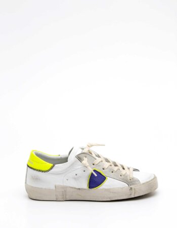 PHILIPPE MODEL-SCARPA PRSX DOUX NEON_BLANC JAUNE-PHPRLDWNN4 BIANCO