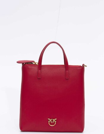PINKO-MINI SHOPPER VITELLO SETA-PK102746A0F1 ROSSO