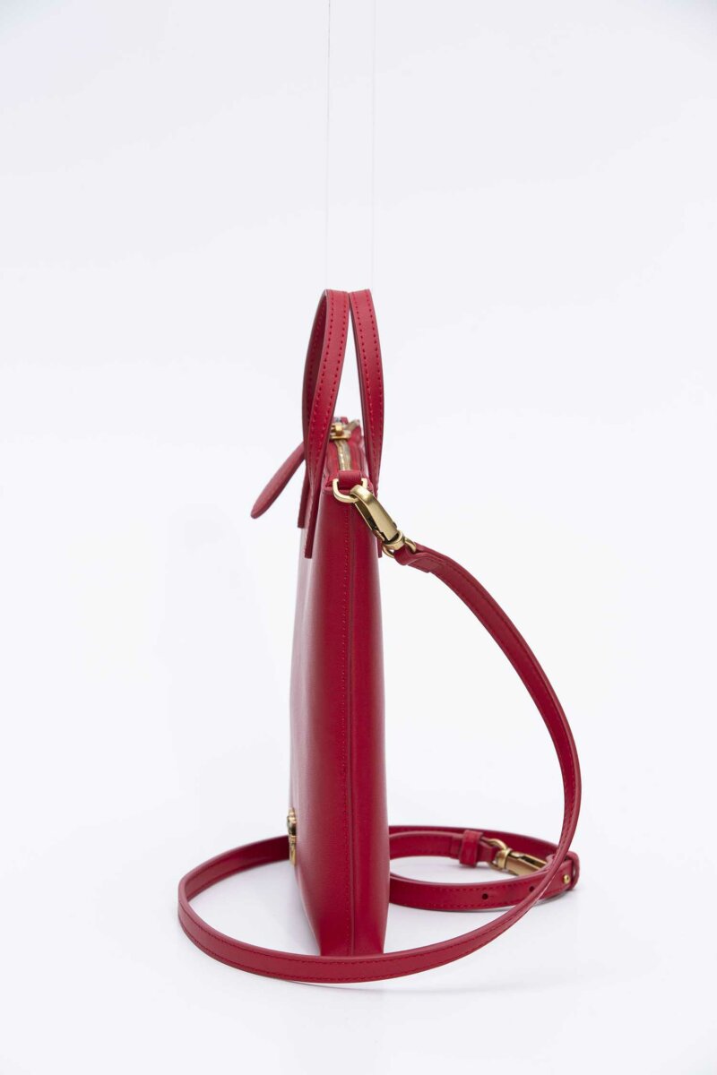 PINKO-MINI SHOPPER VITELLO SETA-PK102746A0F1 ROSSO