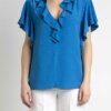PINKO-BLUSA CREPE DE CHINE JAC-PKBALDO BLU