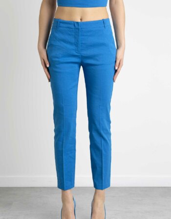 PINKO-PANTALONE LINO STRETCH-PKBELLOA0IM BLU