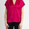 PINKO-BLUSA SATIN STRETCH-PKBREVE ROS