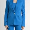 PINKO-GIACCA LINO STRETCH-PKEQUILIBRATO BLU