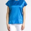 PINKO-BLUSA SATIN STRETCH-PKFARIDAP23 BLU