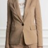 PINKO-GIACCA LINO STRETCH-PKGHERA BEIGE