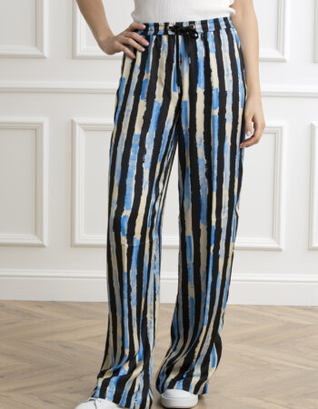 PINKO-PANTALONE TWILL STAMPA-PKPOIROT NERO