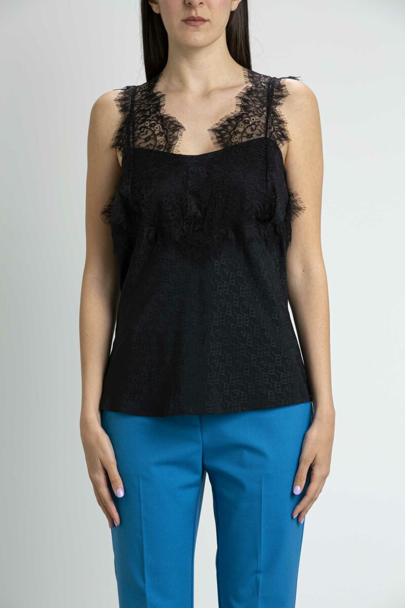 PINKO-TOP CREPE DE CHINE JAC-PKTALESIA BLACK