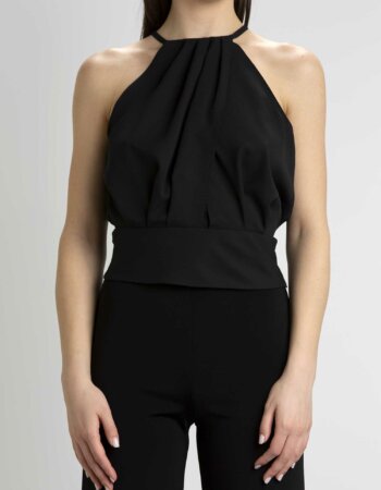 PINKO-TOP CREPE FLUIDO-PKTRIONFALE NERO