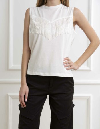 PINKO-T-SHIRT JERSEY-PKTWILIGHT BIANCO