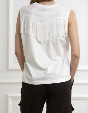 PINKO-T-SHIRT JERSEY-PKTWILIGHT BIANCO