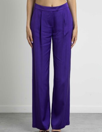 PATRIZIA PEPE-PANTALONE FLUIDO-PP2P1525A262 VIOLA