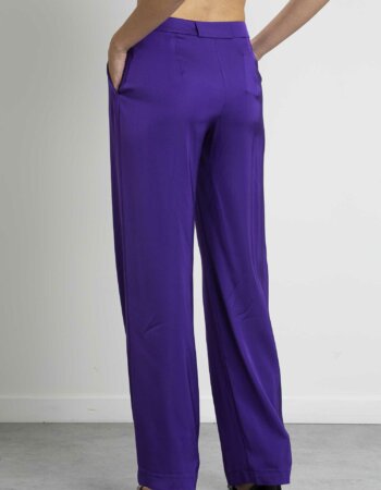 PATRIZIA PEPE-PANTALONE FLUIDO-PP2P1525A262 VIOLA