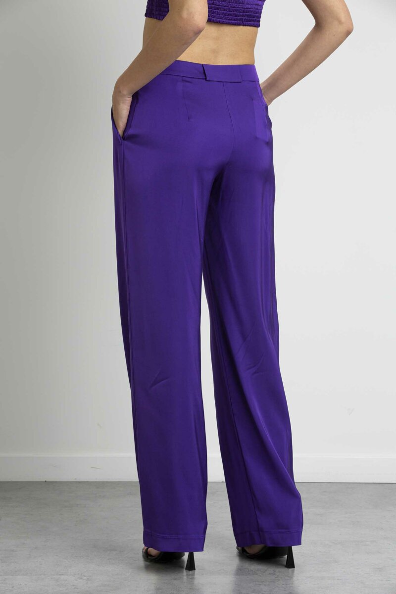 PATRIZIA PEPE-PANTALONE FLUIDO-PP2P1525A262 VIOLA