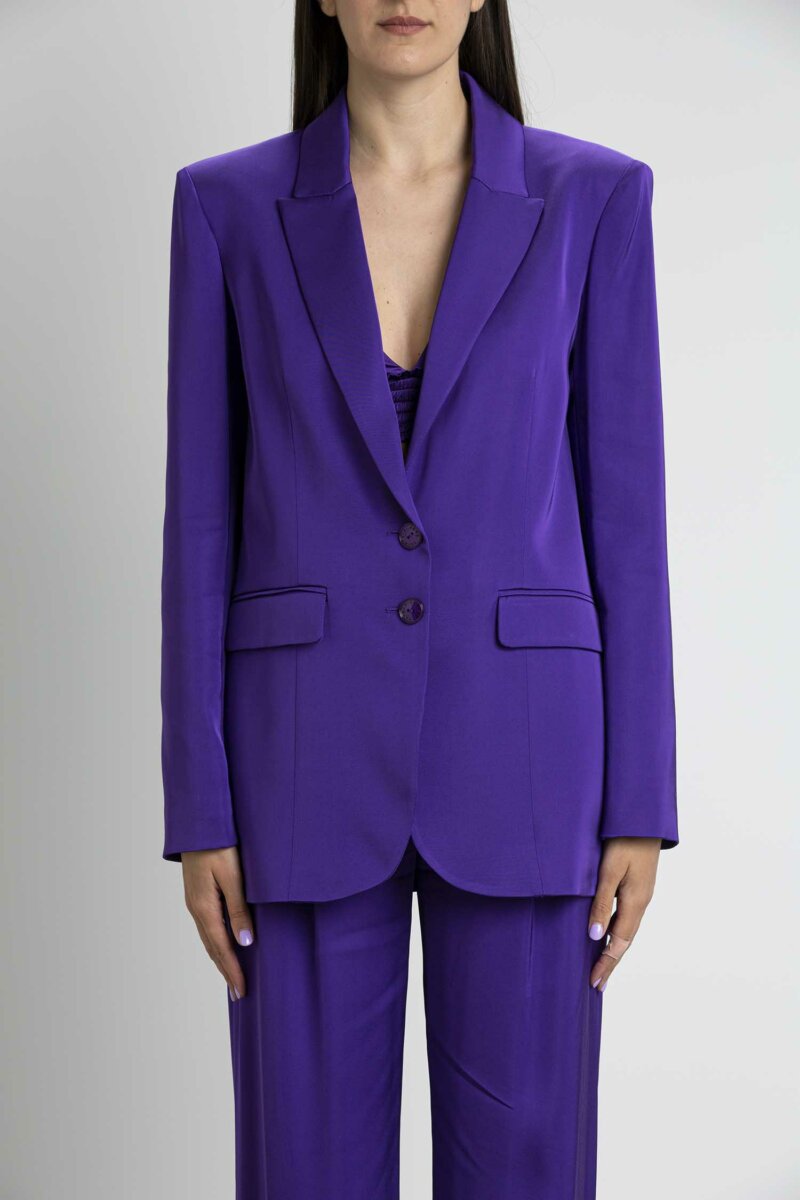 PATRIZIA PEPE-GIACCA DUE BOTTONI-PP2S1456A262 VIOLA 38