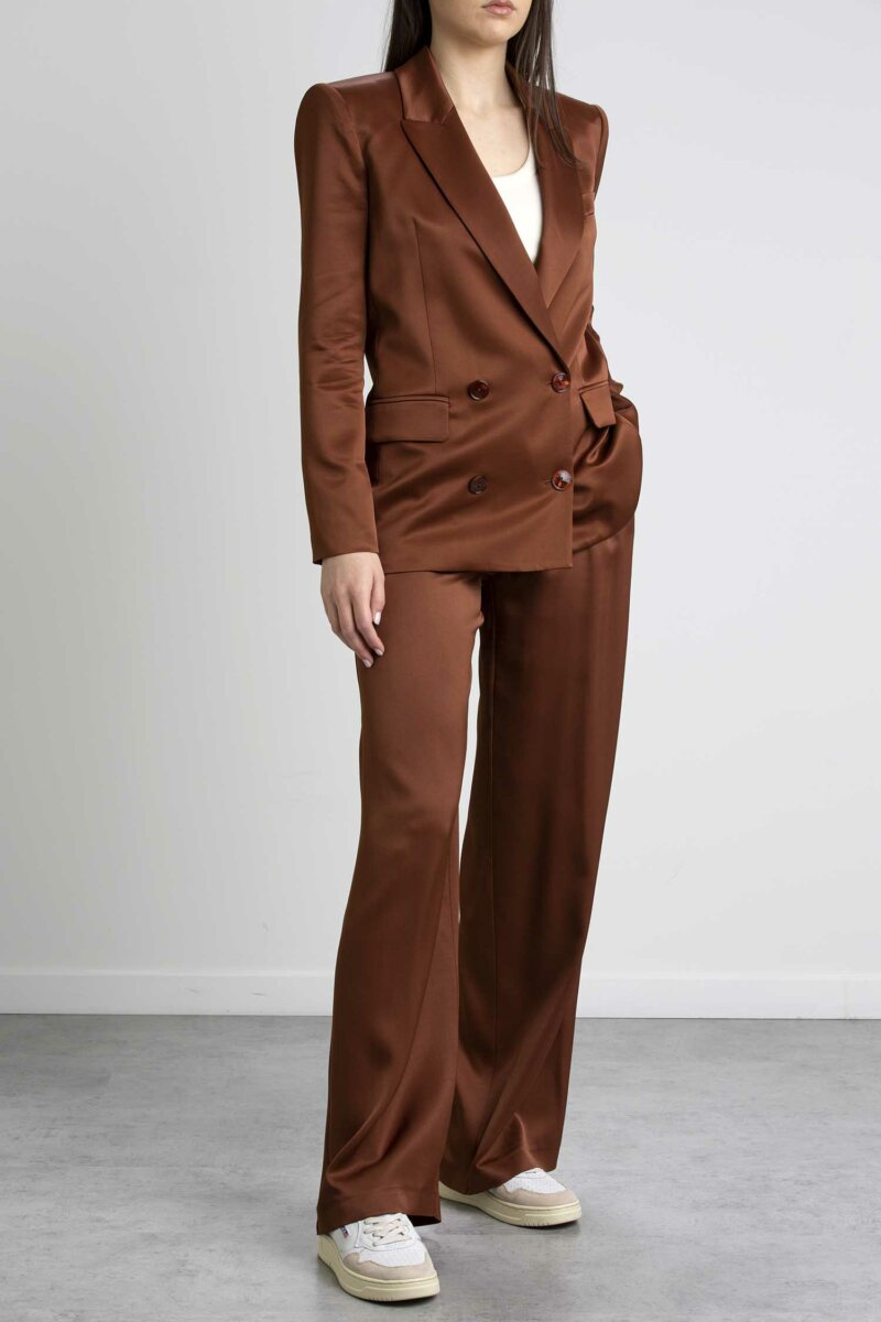 PATRIZIA PEPE-GIACCA DOPPIO PETTO-PP8S0410A2HU CHOCO