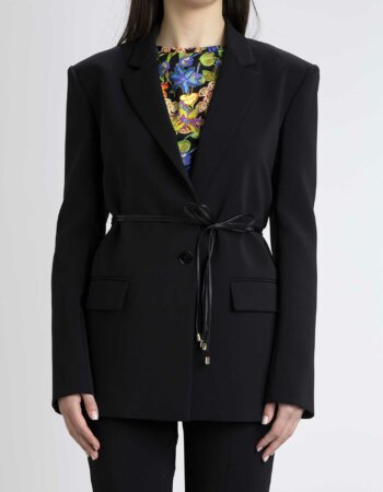 PATRIZIA PEPE-GIACCA OVER "ESSENTIAL"-PP8S0456A6F5 NERO
