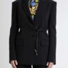 PATRIZIA PEPE-GIACCA OVER "ESSENTIAL"-PP8S0456A6F5 NERO
