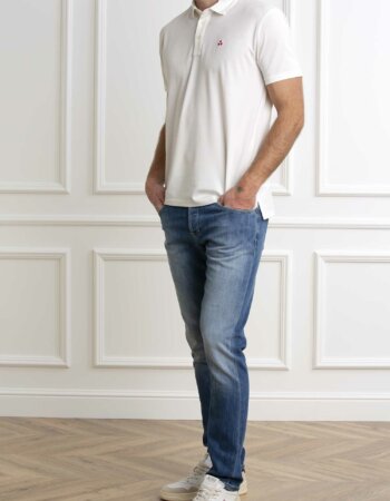 PEUTEREY-POLO UOMO MEZZA MANICA-PYMEZZOLA BIANCO