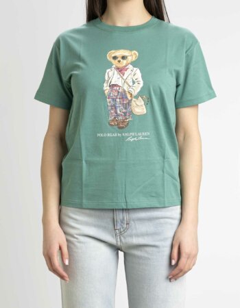 RALPH LAUREN-T-SHIRT MADRAS-RL892607 GREEN