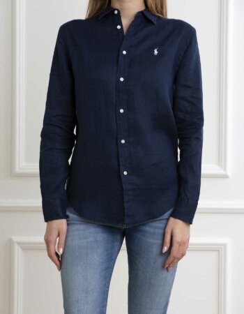 RALPH LAUREN-CAMICIA LINO-RL920516P4 NAVY