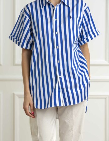 RALPH LAUREN-CAMICIA MEZZA MANICA-RL925085 BLUE