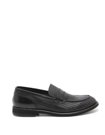SEBOY'S-MOCASSINO INTRECCIO-SB3784CALFOXMICRO NERO