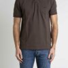 SUN68-POLO LOGO-SNA33110 MARRONE