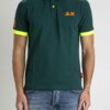 SUN68-POLO LOGO FLUO-SNA33122 VERDE