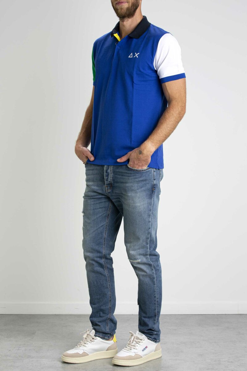SUN68-POLO FLUO COLLECTION-SNA33125 ROYAL