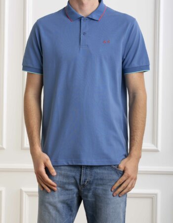 SUN68-POLO SMALL STRIPES-SNA34113 AVIO