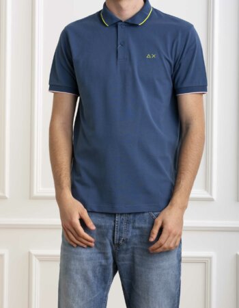 SUN68-POLO SMALL STRIPES-SNA34113 AVIOSCURO