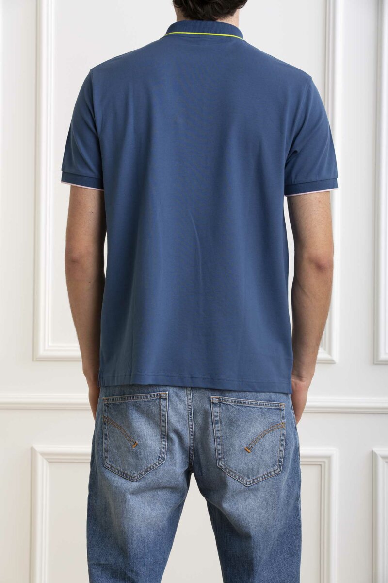 SUN68-POLO SMALL STRIPES-SNA34113 AVIOSCURO