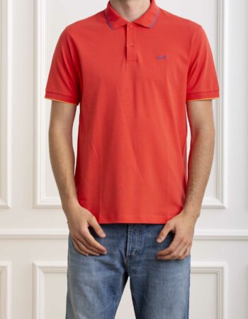 SUN68-POLO SMALL STRIPES-SNA34113 LAMPONE