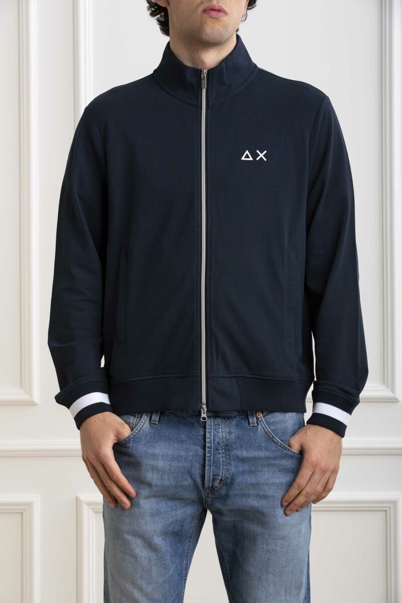SUN68-FELPA FULL ZIP HERITAGE-SNF34111 NAVY XL