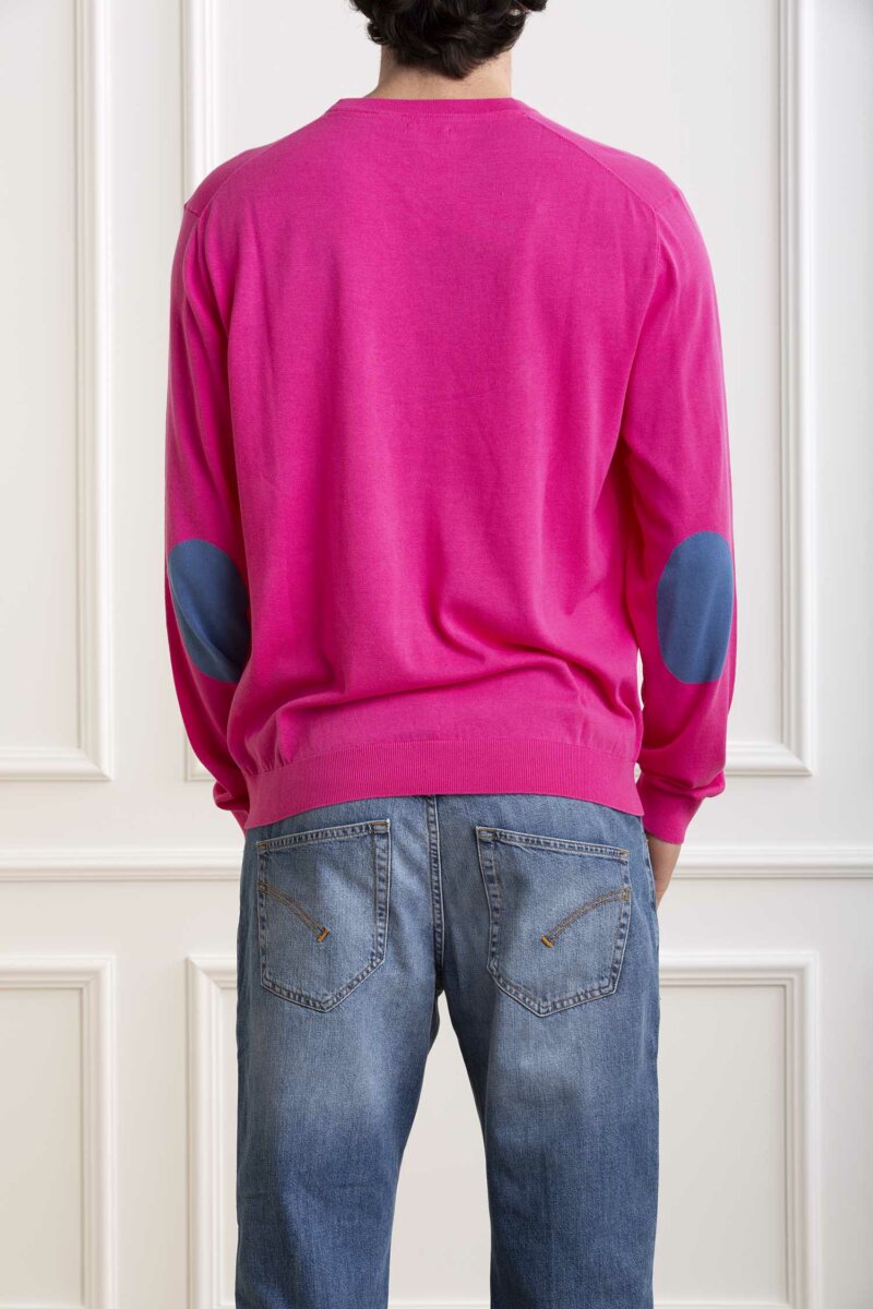 SUN68-MAGLIA ROUND ELBOW-SNK34110 FUCHSIA