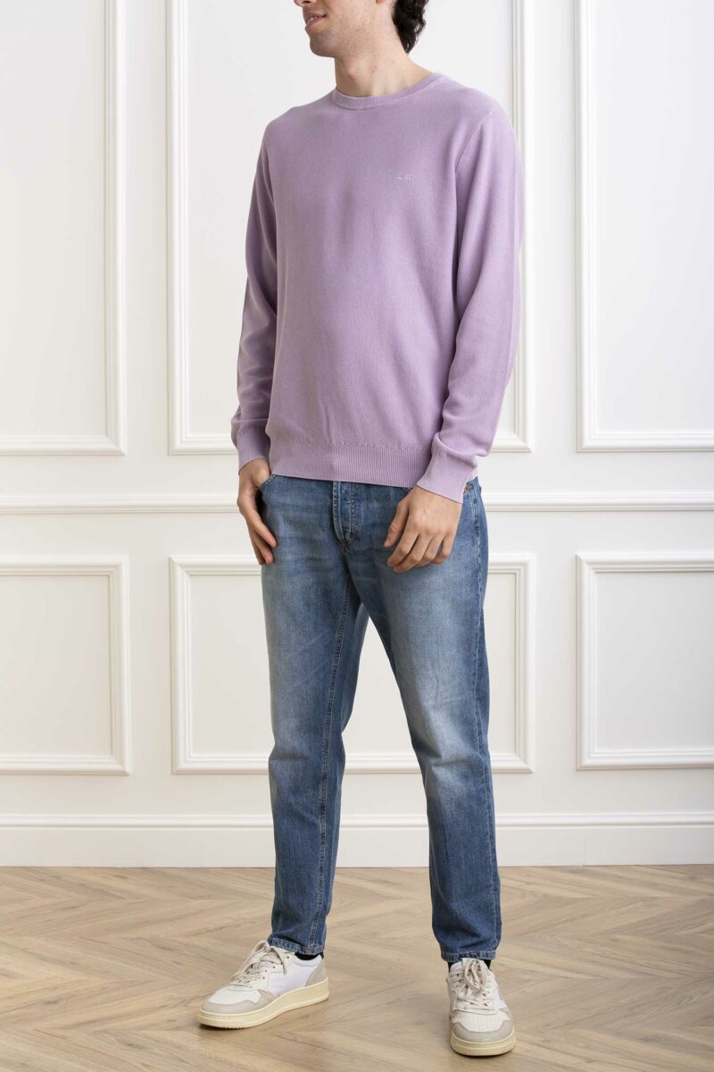 SUN68-MAGLIA ROUND VINTAGE-SNK34118 LILLA