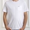 SUN68-T-SHIRT ROUND SOLID POCKET-SNT34101 BIANCO