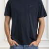 SUN68-T-SHIRT ROUND SOLID POCKET-SNT34101 NAVY