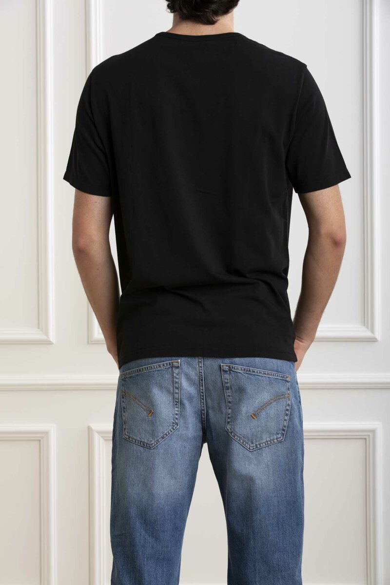 SUN68-T-SHIRT ROUND SOLID POCKET-SNT34101 NERO