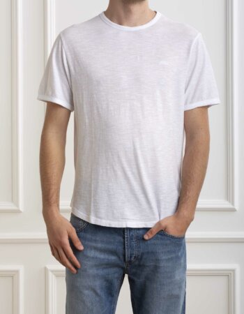 SUN68-T-SHIRT ROUND BOTTOM-SNT34118 BIANCO