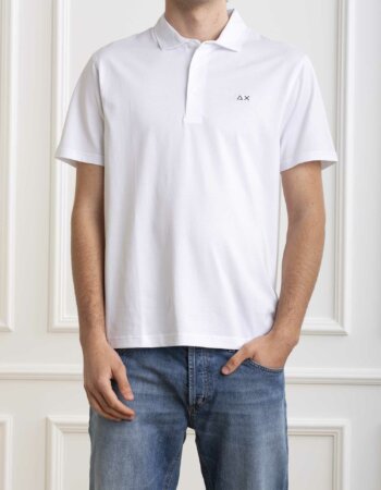 SUN68-T-SHIRT POLO-SNT34130 BIANCO