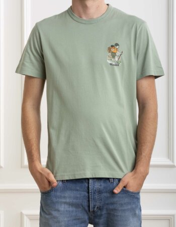 WOOLRICH-T-SHIRT ANIMATED SHEEP-WLWOTE0128MRUT2926 SAGE