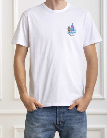 WOOLRICH-T-SHIRT ANIMATED SHEEP-WLWOTE0128MRUT2926 WHITE