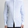 XACUS-CAMICIA LINO TAYLOR MICRO RIGA-XA41212722 AZC