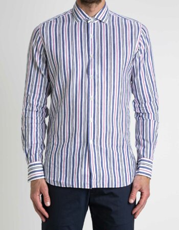 XACUS-CAMICIA TAYLOR RIGHE-XA41240748 BLU
