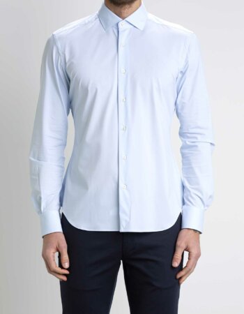 XACUS-CAMICIA SLIM MICRO QUADRO-XA41610ACT658 AZC