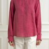 XACUS-CAMICIA LINO TU-XA65112DALIA1109 CORALLO