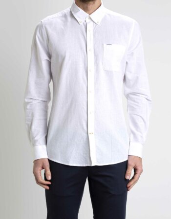BARBOUR-CAMICIA NELSON-BBMSH5090MSH WHITE