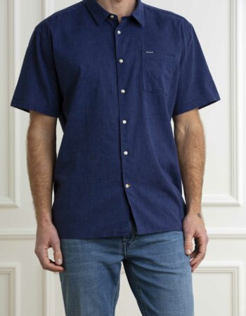 BARBOUR-CAMICIA NELSON S/S-BBMSH5093MSH INDIGO