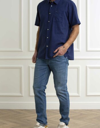 BARBOUR-CAMICIA NELSON S/S-BBMSH5093MSH INDIGO